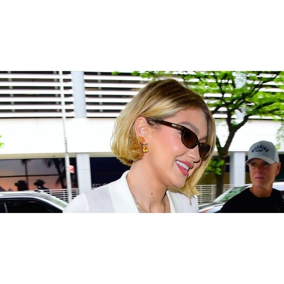 New DMY STUDIOS Romi Brown Cat Eye DMYSUN11TO Olive Transparent Sunglasses Women - Picture 4 of 5